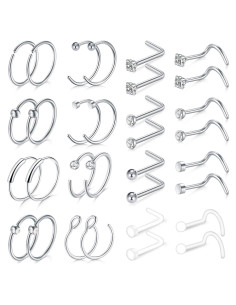 Aros Nasales MODRSA Acero Inoxidable Hipoalergénico 18G