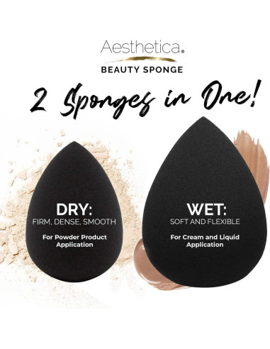 Esponja de Maquillaje Aesthetica Cosmetics - Vegana y Sin Látex