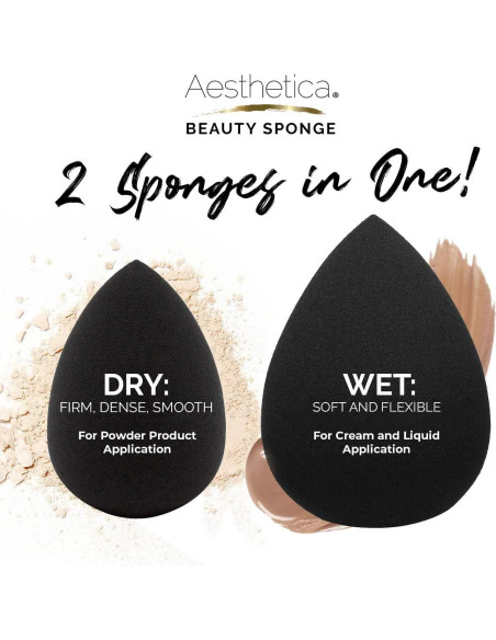 Esponja de Maquillaje Aesthetica Cosmetics - Vegana y Sin Látex