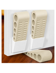 Paquete de 3 Topes de Puerta Optish de Goma Beige