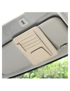 Organizador de Visera de Coche Povtii Beige Multifuncional