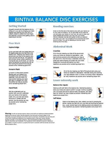 Disco de Equilibrio Bintiva 33 cm - Almohadilla Ergonómica