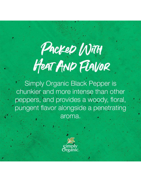 Pimienta Negra Orgánica Simple 65 g Molienda Media