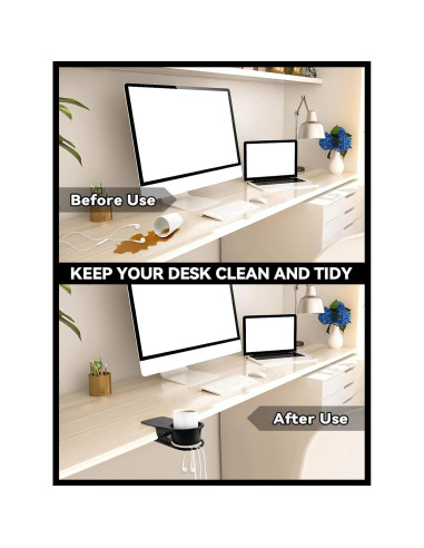 Soporte para Tazas Lanstics 3PCS con Abrazadera Negro