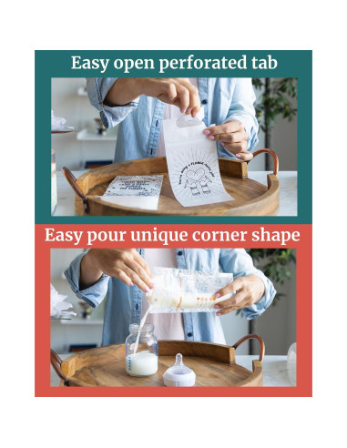 Bolsas de Almacenamiento de Leche Materna Idaho Jones - 60 Unidades, 226.8 Gramos