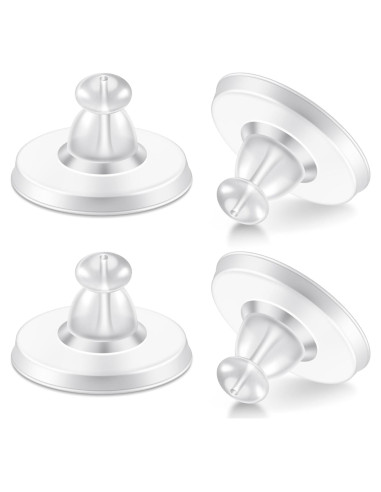 200 Respaldo de Pendientes Outus Transparentes 10mm Goma