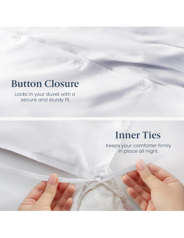 Funda de Edredón Ella Jayne Twin XL 100% Algodón Negro 3 Piezas