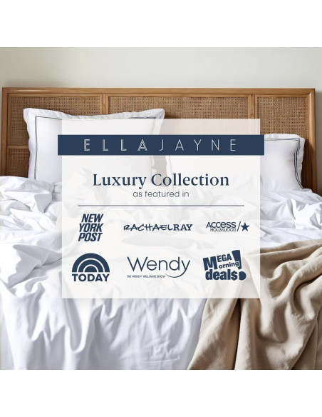 Funda de Edredón Ella Jayne Twin XL 100% Algodón Negro 3 Piezas