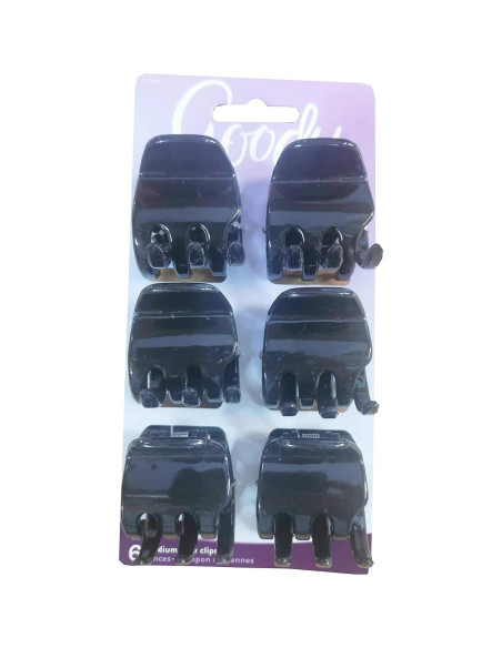 Clips de Garra Goody Classic - 6 Piezas, Medianos, Colores Variados