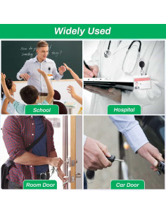 30 Sujetadores de Identificación Retráctiles Selizo Negro 2