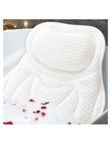 Almohada de Baño Kfosue con Soporte para Cuello y Espalda