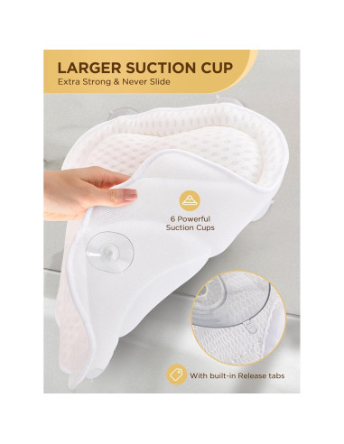 Almohada de Baño Kfosue con Soporte para Cuello y Espalda