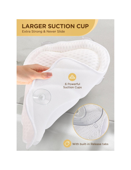 Almohada de Baño Kfosue con Soporte para Cuello y Espalda Almohada de Baño Kfosue con Soporte para Cuello y Espalda