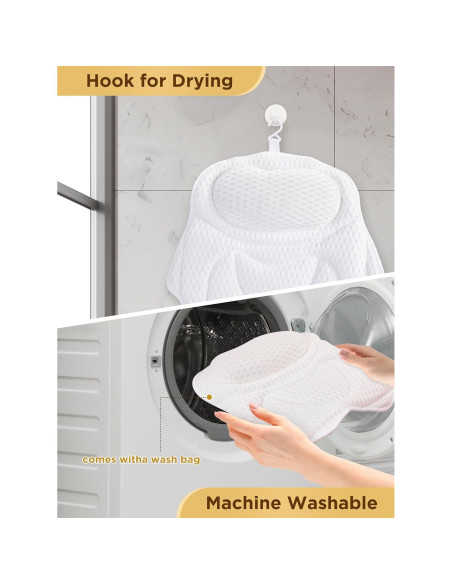 Almohada de Baño Kfosue con Soporte para Cuello y Espalda Almohada de Baño Kfosue con Soporte para Cuello y Espalda