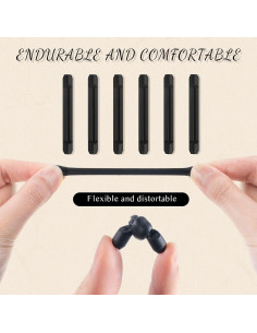 12 Pares Almohadillas de Silicona Frienda para Gafas - Negro 2