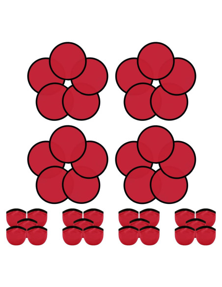 20PCS Ventiladores de Disco Volador Plegables YEAHACLUB Burdeos