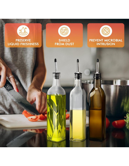 100 Pcs Cubiertas para Vertedores de Licor y Aceite - Goma Negra