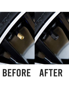 Tapas de Válvula de Neumático Tactilian 4 Pack - Aluminio Negro Mate 2