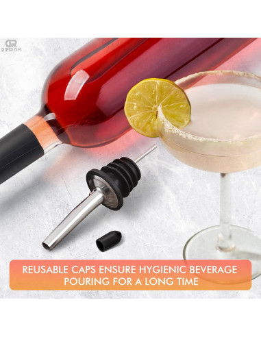 100 Pcs Cubiertas para Vertedores de Licor y Aceite - Goma Negra