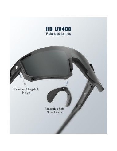 Gafas de sol deportivas polarizadas QALLY UV400 para hombres