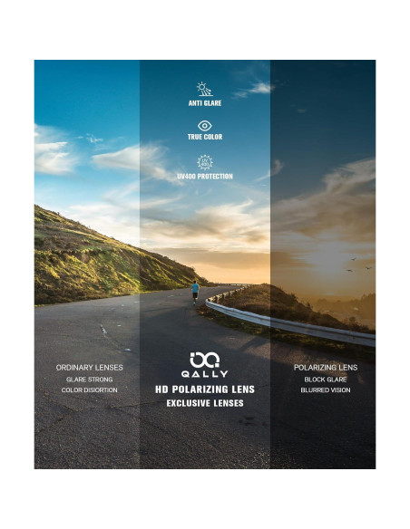 Gafas de sol deportivas polarizadas QALLY UV400 para hombres
