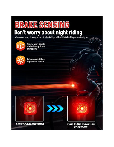 Luz Trasera de Bicicleta DARKBEAM T25 LED Recargable USB-C