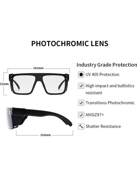 Gafas de Seguridad Fotoquímicas UV400 Negro Mate ANSI Z87