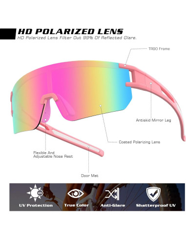 Gafas de sol deportivas BOLLFO polarizadas UV400 unisex