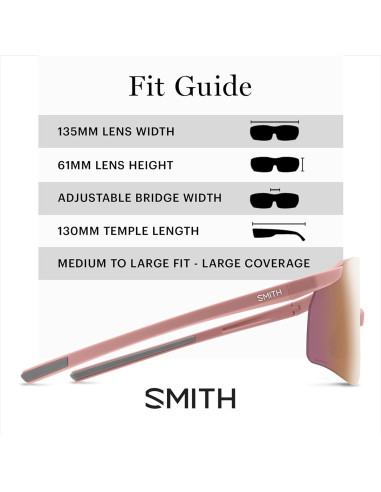 Gafas de sol polarizadas SMITH Defy ChromaPop Rosa Dorado