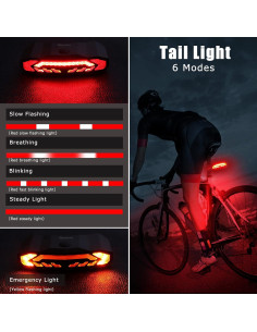 Luz Inteligente para Bicicleta WSDCAM KS-SF31, 160 Lúmenes 2