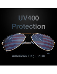 Gafas de sol decorativas espejo bandera americana Goson 2