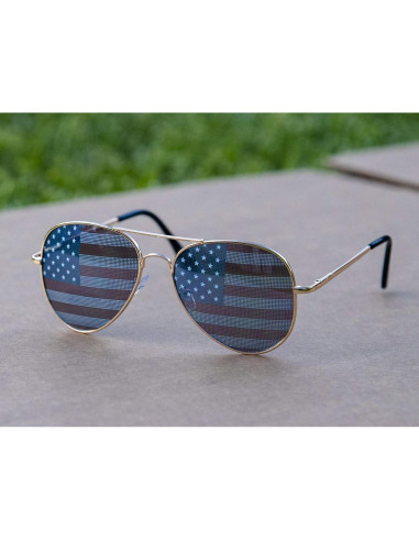 Gafas de sol decorativas espejo bandera americana Goson