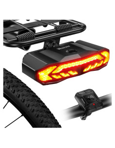 Luz Trasera Inteligente WSDCAM para Bicicleta - 160 Lúmenes, 6 Modos, Alarma Antirrobo