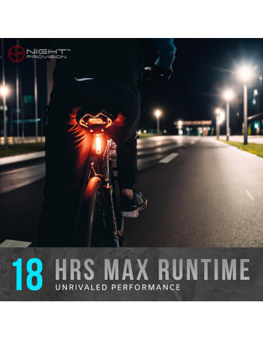 Luz Trasera para Bicicleta NP Night Provision KIT-R1 - 4 Modos LED