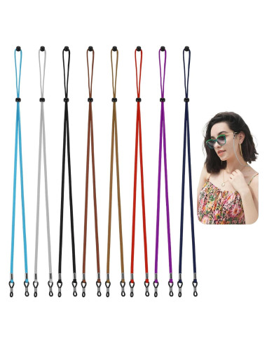 Correa para Gafas de Cuero JIYIN - 8 Colores, Ajustable 70cm