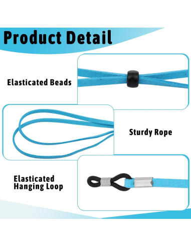 Correa para Gafas de Cuero JIYIN - 8 Colores, Ajustable 70cm