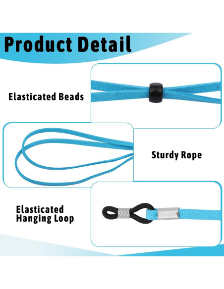 Correa para Gafas de Cuero JIYIN - 8 Colores, Ajustable 70cm