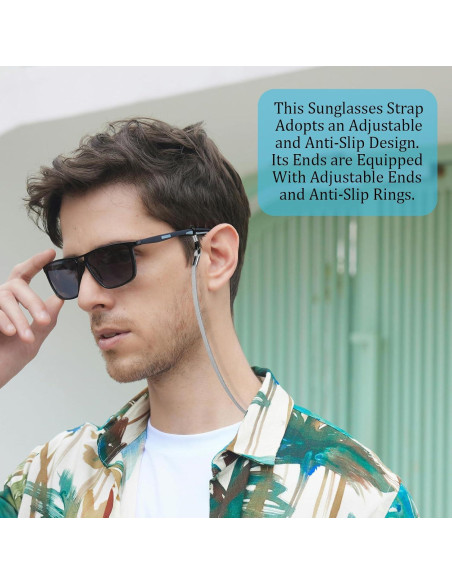 Correa para Gafas de Cuero JIYIN - 8 Colores, Ajustable 70cm