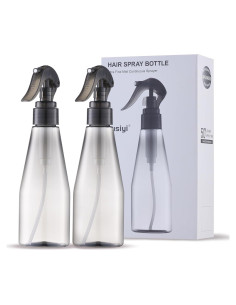 Botella Spray Continua Lusiyi 300ml 2pcs Negro para Cabello y Plantas