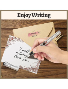 Juego de Caligrafía Wonwood 7 Plumas Estilográficas 40 Cartuchos 2