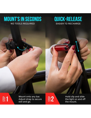 Luz Trasera para Bicicleta NP Night Provision KIT-R1 - 4 Modos LED