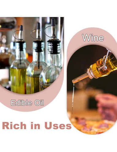 12 Tapas de Vertido de Licor Isslly Negras Reutilizables