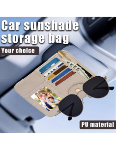 Organizador de Visera Peisicne Cuero Sintético Apricot 17.5x16cm 2