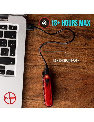 Luz Trasera para Bicicleta NP Night Provision KIT-R1 - 4 Modos LED