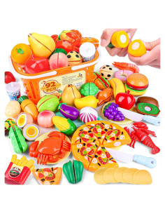 Juego de Comida AROIC 92 Piezas para Niños - Frutas y Verduras
