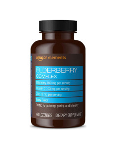 Pastillas de Saúco Amazon Elements 60 Unidades Sabor a Baya