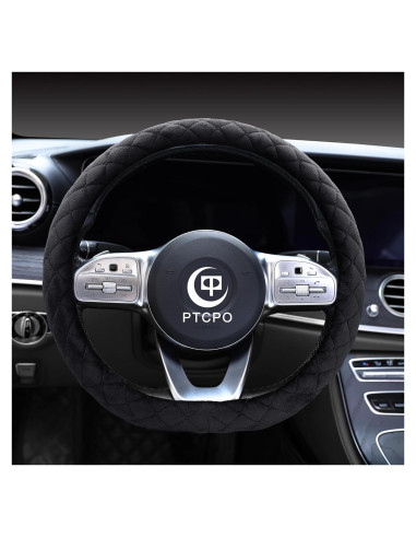 Funda de Volante PTCPO Velvet Universal Antideslizante Negro