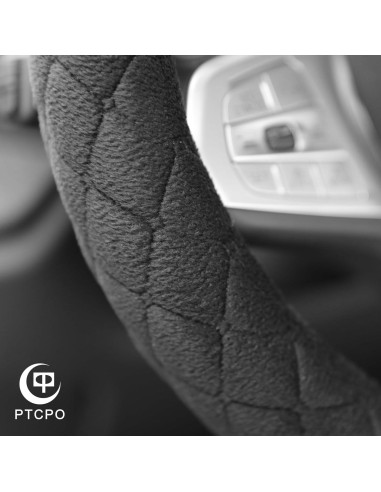 Funda de Volante PTCPO Velvet Universal Antideslizante Negro