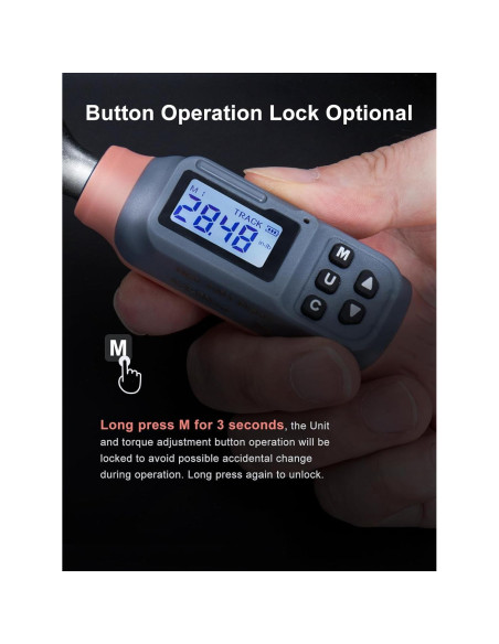 Llave de Torque Digital GROWNEER 1/4'' 1.5-30 Nm con Accesorios