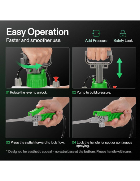 Pulverizador de Bomba VIVOSUN 4L con 3 Boquillas y Correa